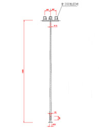 15米三头中杆灯图纸