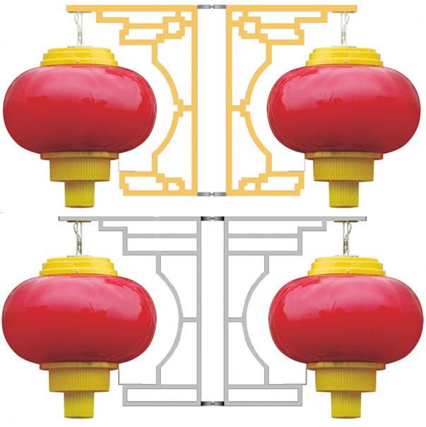 古典LED双边支架灯笼系列图片