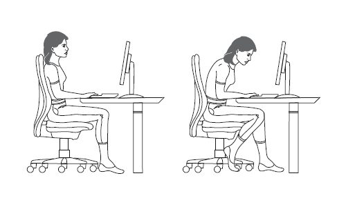 Как нужно правильно сидеть за рабочим столом?